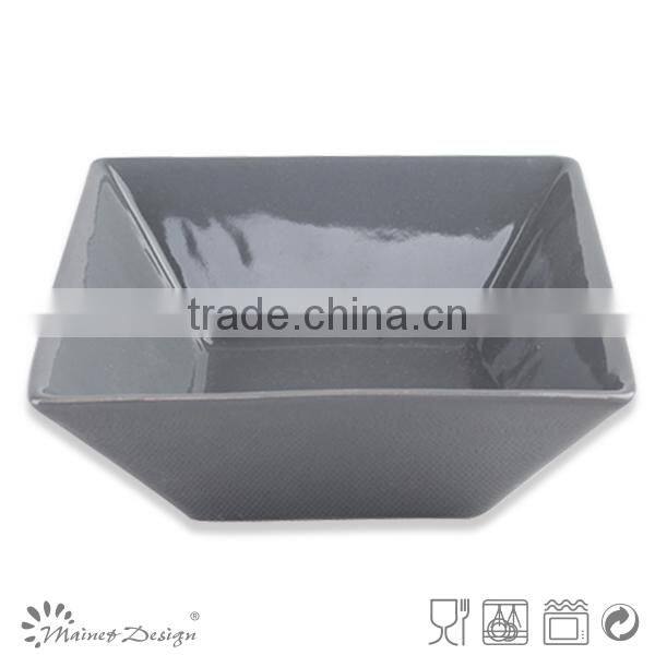 5.5" solid yellow color square bowl in solid color