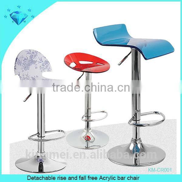 Detachable rise and fall free acrylic bar chair acrylic chair furniture custom