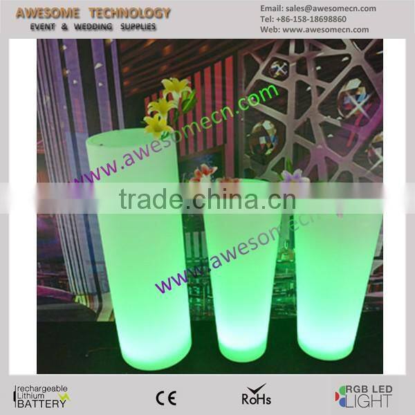 Tall tapered round led planter pot led vase(48*48*96cm)