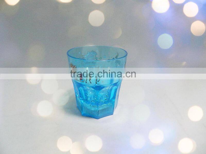 Hot sales new design plastic led flashing christmas decor with christmas plastic cup