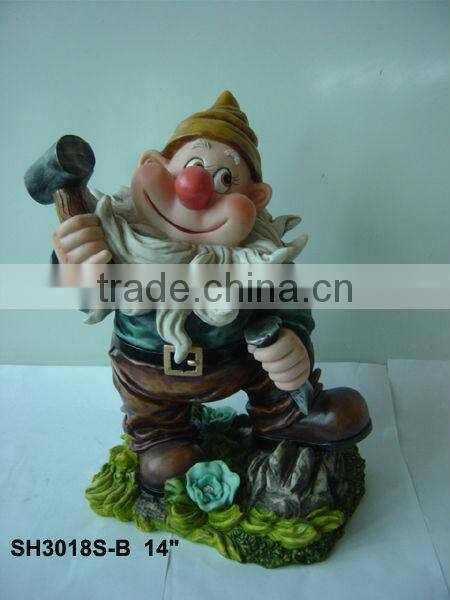 Newest Resin Garden Gnome Garden Dwarfs Statues Resin Crafts