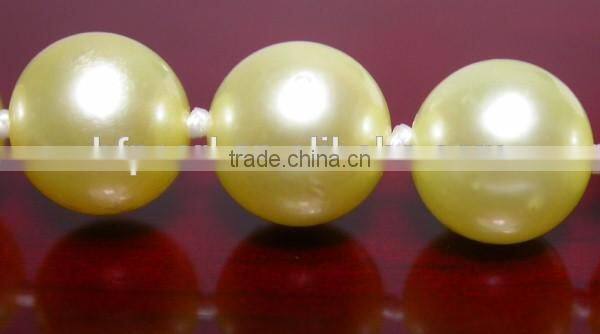 Top quality 4.5-5 mm Yellow Akoya Saltwater Pearl Necklace