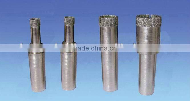 diamond drill bit with threaded shank for stone