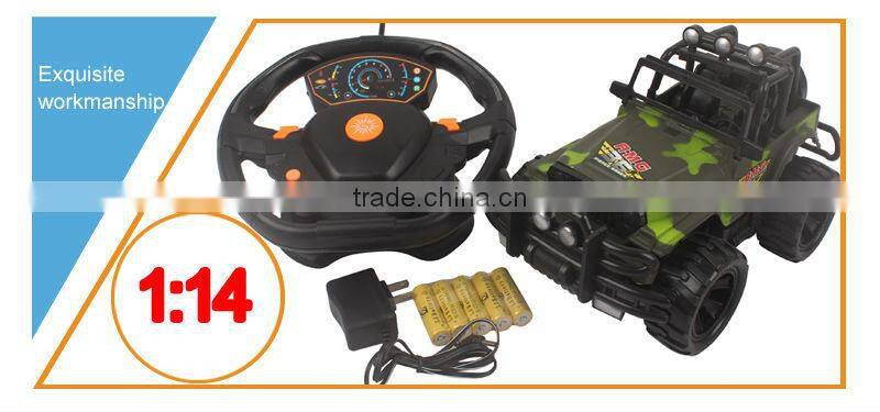 New products 1:14 RC Car Body with steering wheel Electric Kids Car Radio