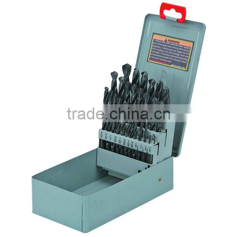 High Speed Steel Drill Bits With 3/8" Cutdown Shanks, 29 Piece diamond drill bit drill bit set