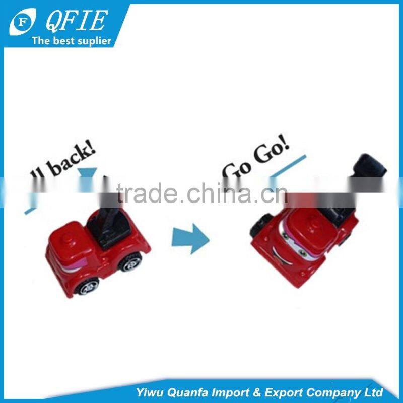 Hot selling cheap mini plastic engineering pull back car toy for gashapon
