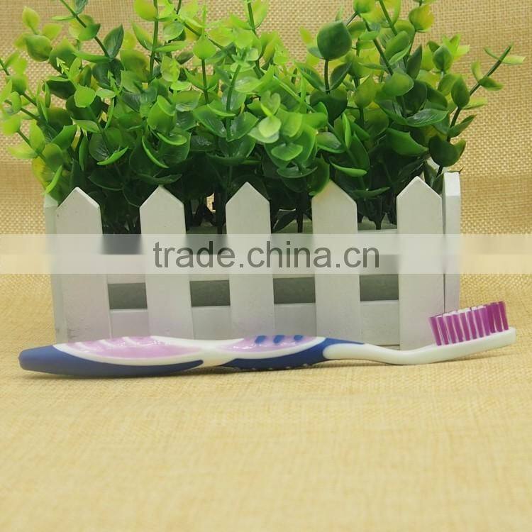 rubber handle teeth whitening High quality nylon bristle adult toothbrush