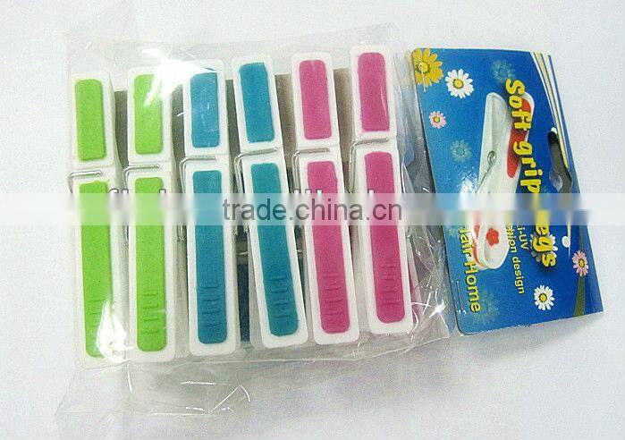 colorful block skidproof plastic clothes pegs