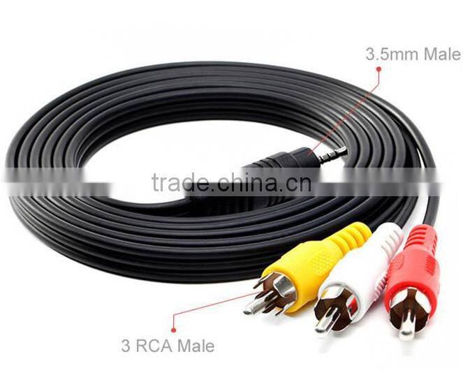 RCA Cable,3 x RCA Male to 3.5mm TRRS Male AV Connection Cable for XIAOMi Box
