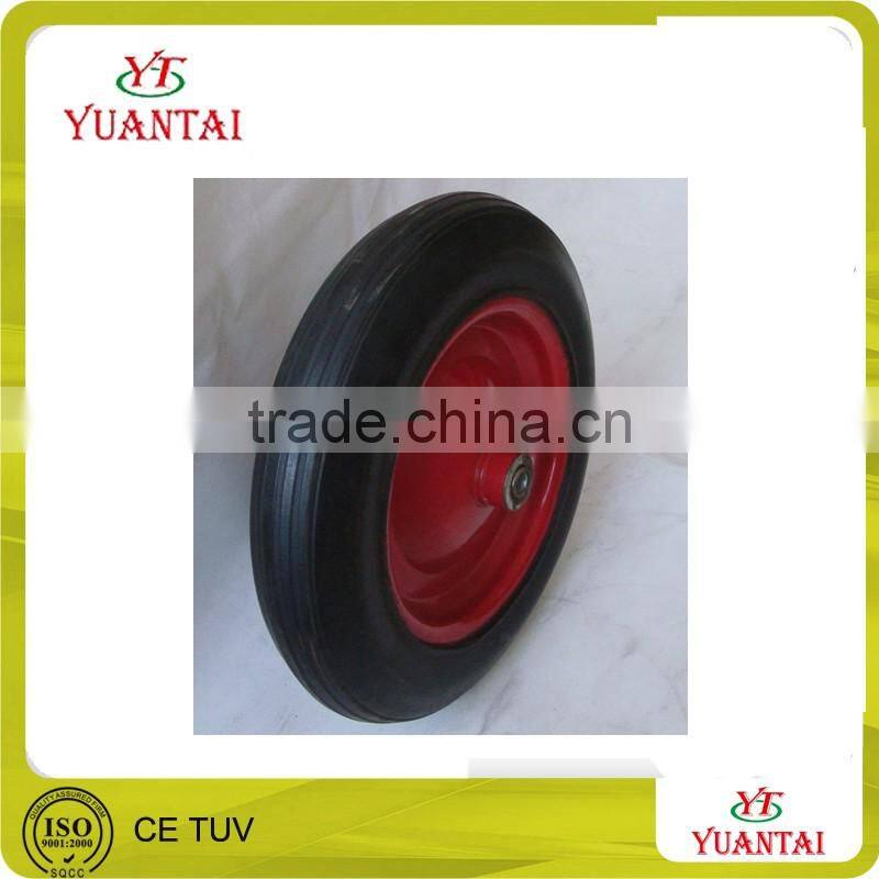 high quality solid rubber coated wheel barrow tire 300/350/400/450/650