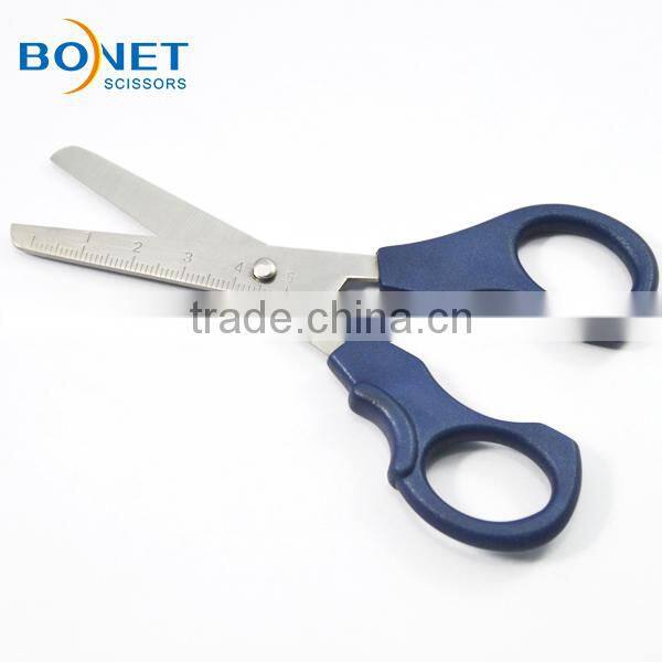 SSC0029 5" New Popular blunt tip scale measure student ruler scissors