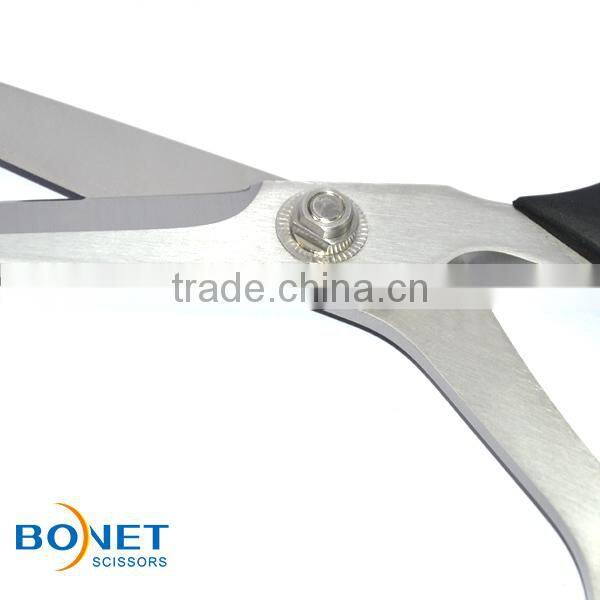 STA0017 CE qualified 10'' 4.0mm thickness titanium coating precision grinding blades nylon handle high quality tailor scissor
