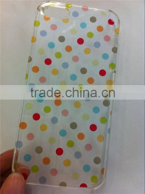 wave point design transparent phone case for iphone