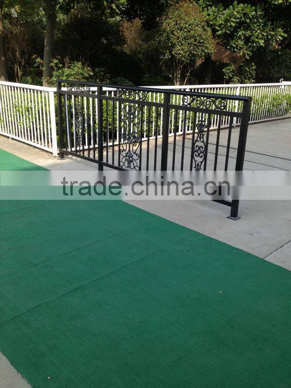 Aluminum Decorative Three-panel Flat Top Rail Fence, Aluminum Alloy Railing