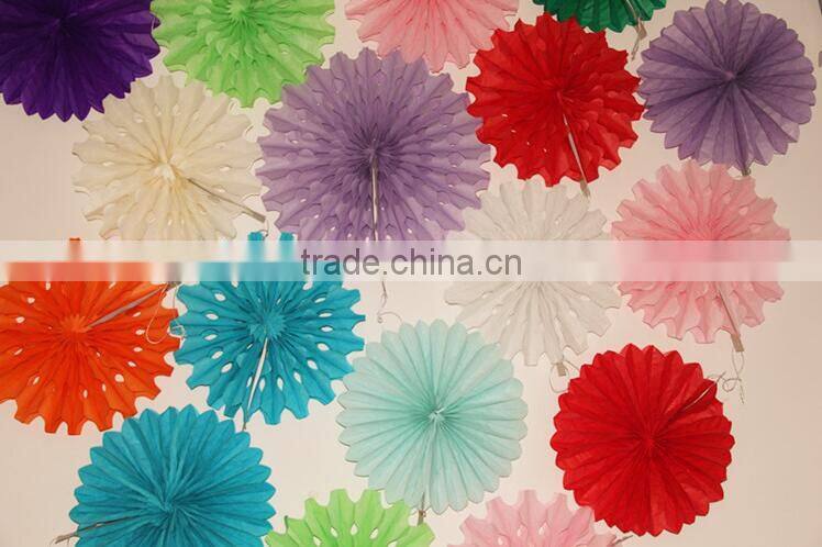 Wholesale hanging decor Decorative paper honeycomb fan