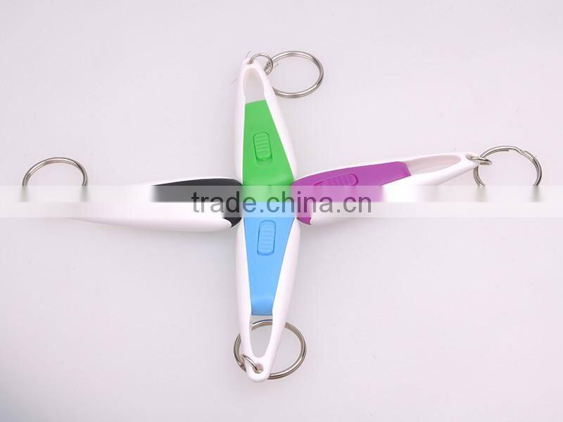 Promotion Custom Keychain Maker Mini Portable Plastic LED Keychain - White Light