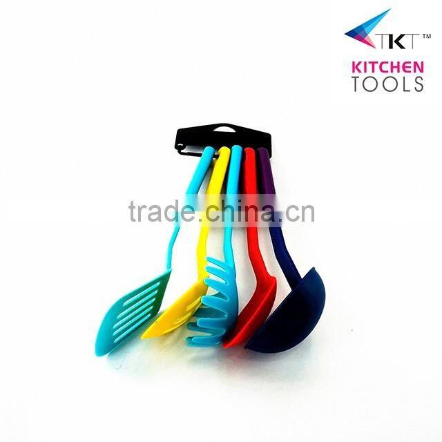 Compertitive 12pc nylon utensil kitchen tools with TPR handle kitchenware set