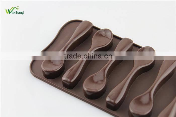 WCJB046 Silicone Spoon Shape Chocolate Cake Candy Mold Sugar Candy Baking Mold
