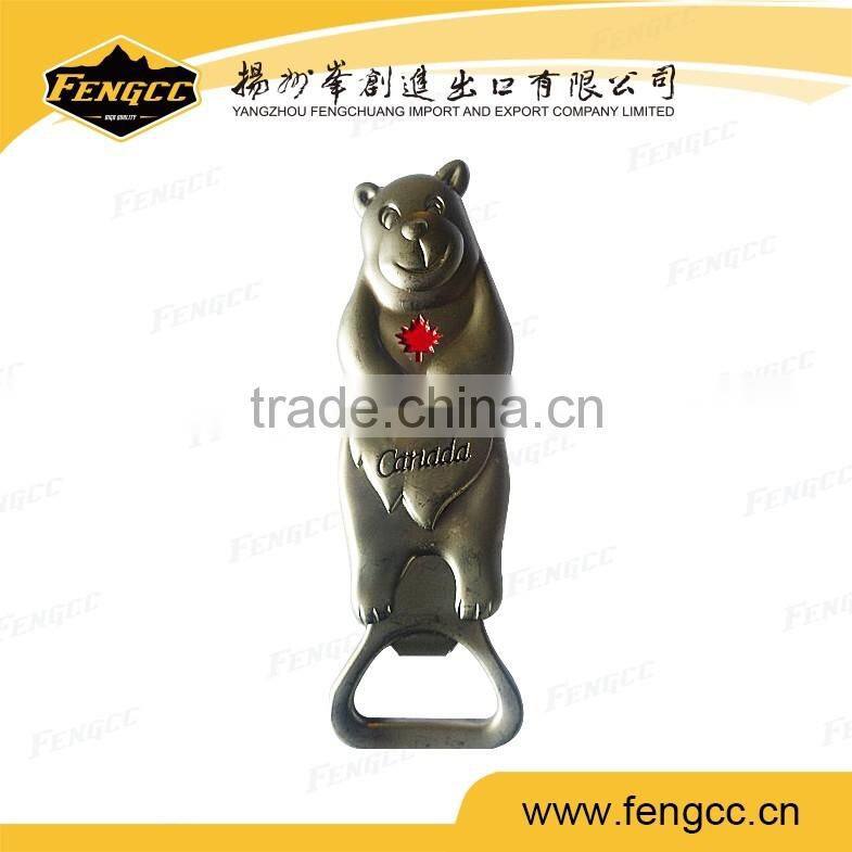 High quality bear animal shaped customized stainless steel bottle opener for beer bottle