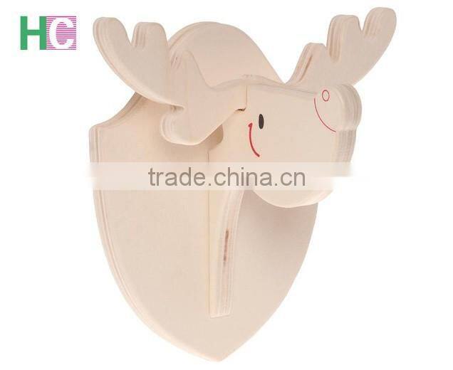 2017 custom plywood toy animal wall decorations