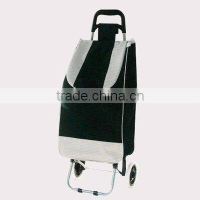 Foldable shopping trolley bag with wheels