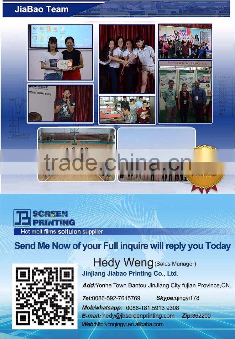 Jiabao manufacture heat transfer printing for lady leather bags