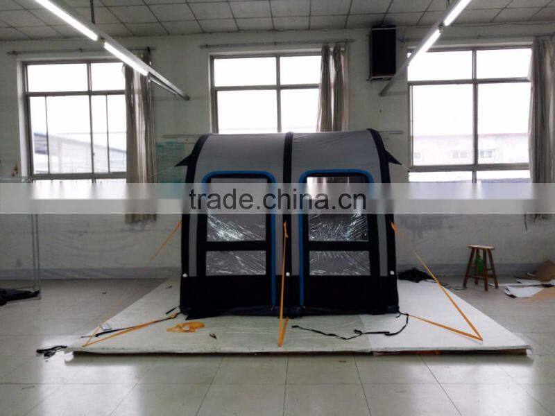 Durable inflatable camping auto vehicle tent
