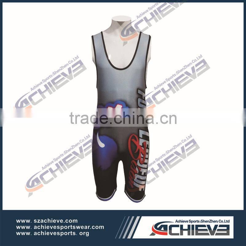 2015 Hot sellling Custom Wrestling Jersey With Sublimation Printing