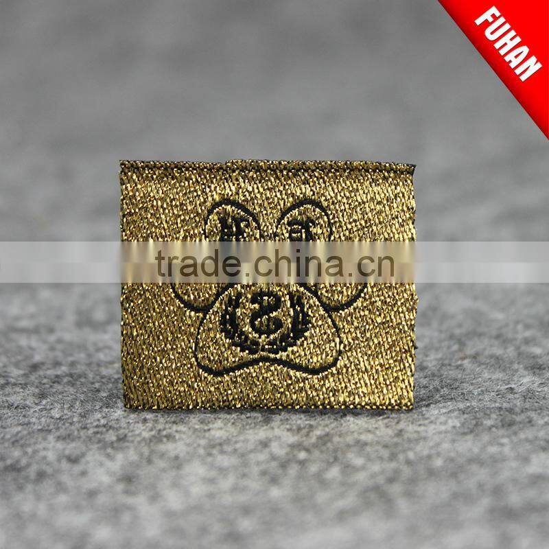 Custom Personalized Quality Gold Thread Clothing Woven Labels