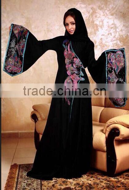 OEM services dubai fashion abaya 2014 black abaya