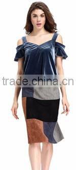 Domin fashion guangzhou factory latest skirt design pictures