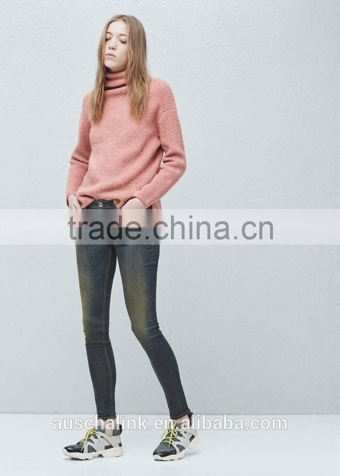 Autumn girls fashion style cheap jeans wholesale china
