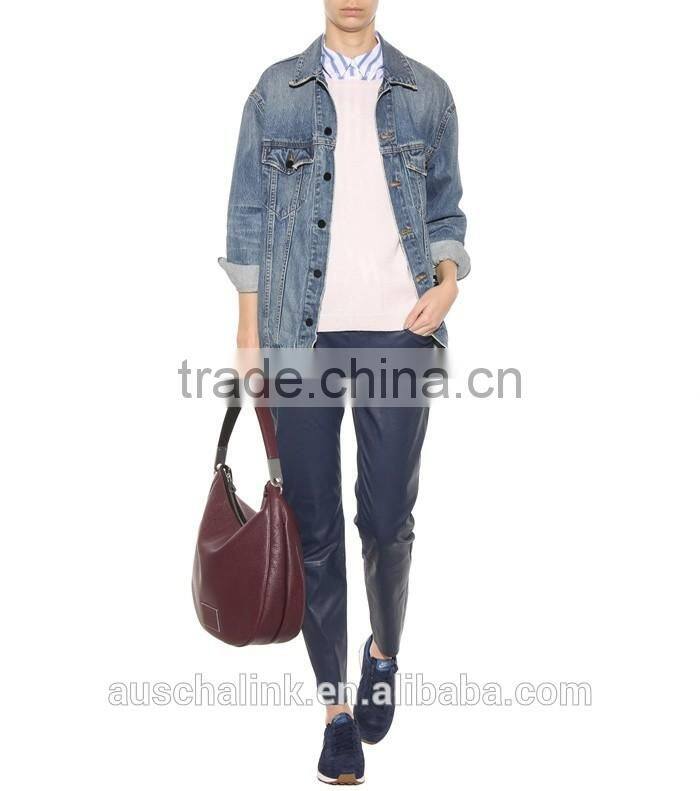 new arrival winter high quality female black skinny leather trousers