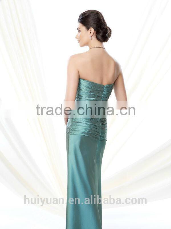 2 pieces formal long sleeve satin mother prom dress