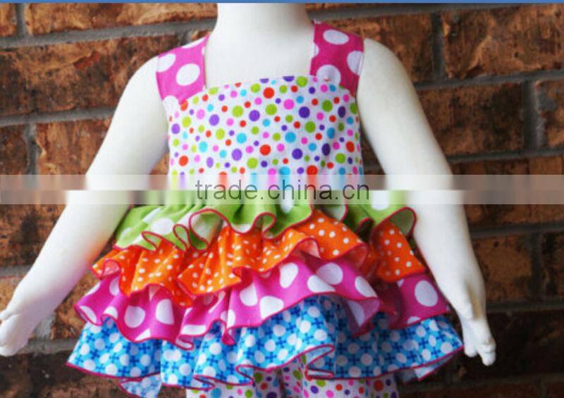 Girls Boutique Birthday wear high quality gril ruffle outfit