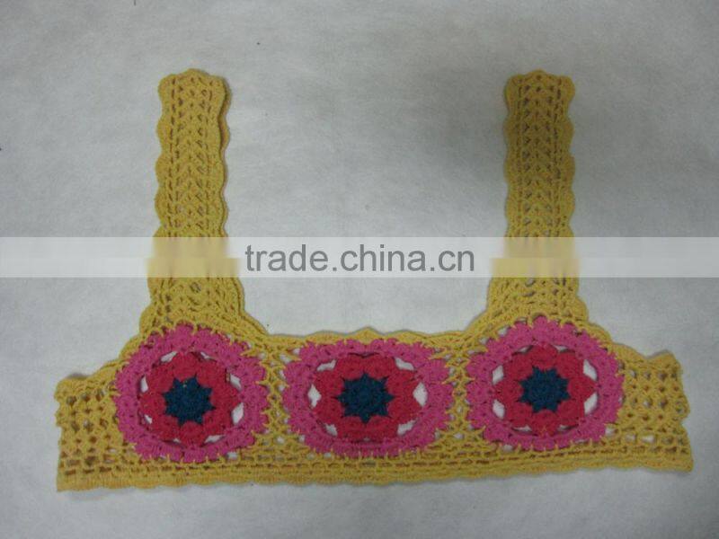manufacturer made cotton crochet multi neck lace for garment