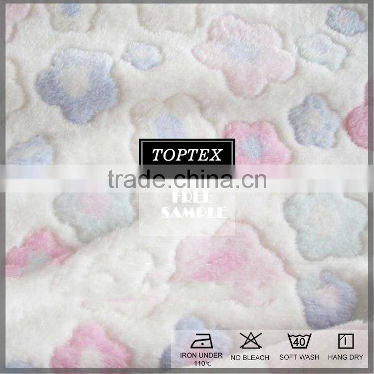 180gsm 100% polyester coral fleece blanket fabric stocklot