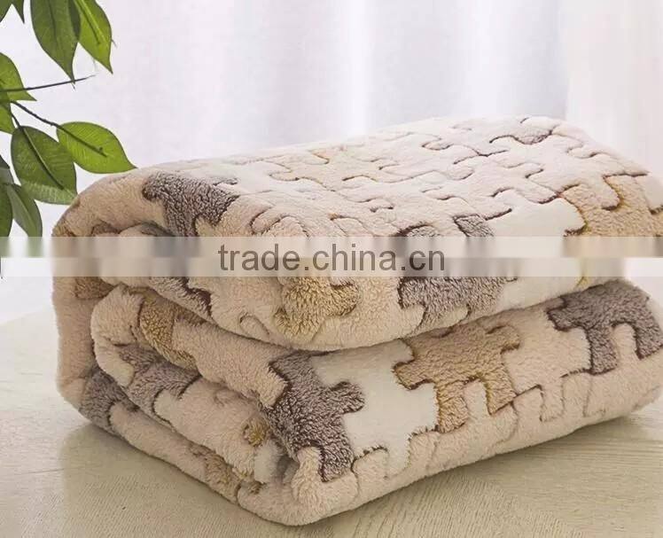 super soft printed jacquard coral fleece blanket