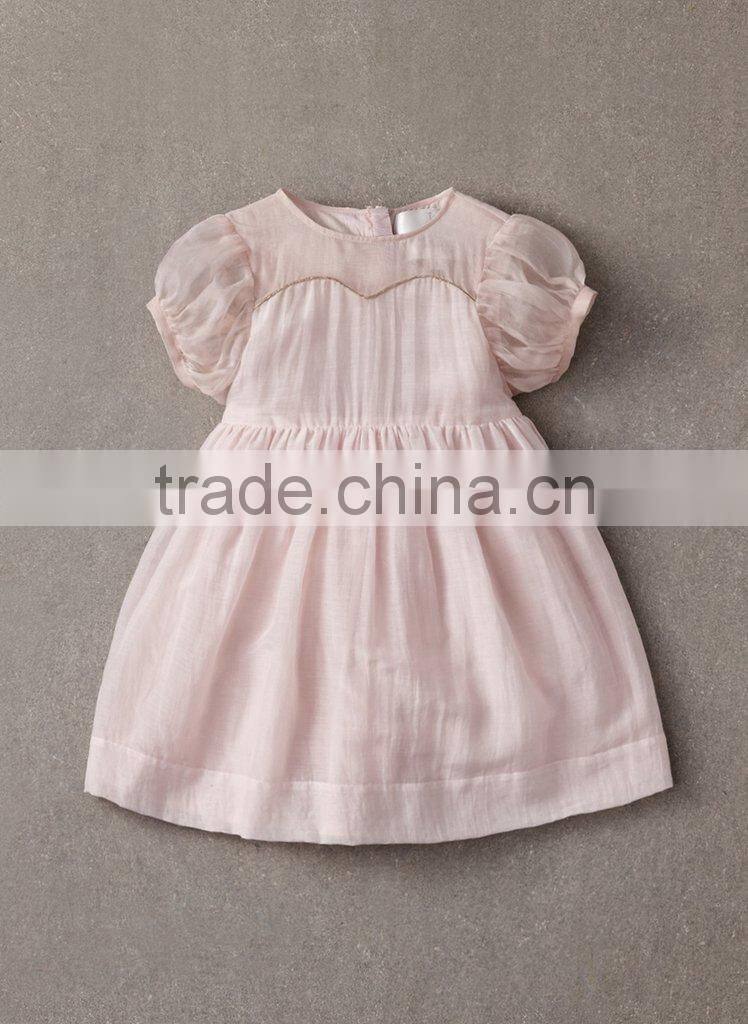 Baby girls party dresses pink tulle flower Girl Dresses short sleeve Princess Dress