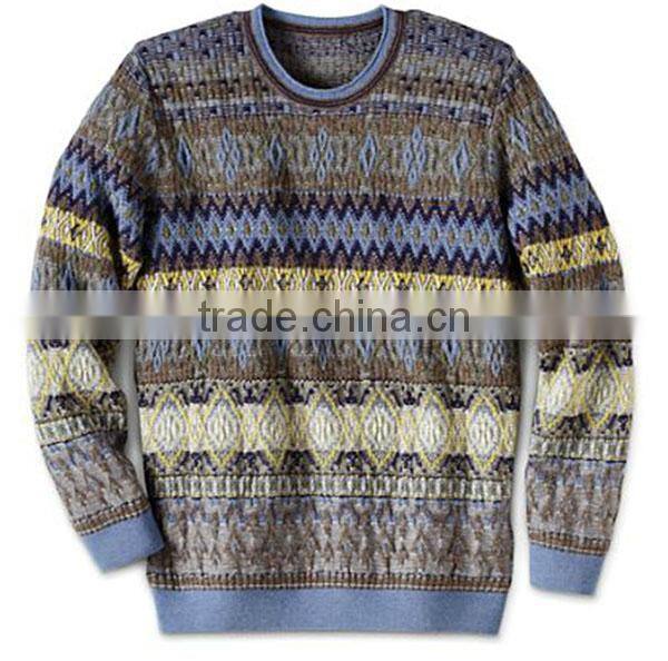 Latest Design Fancy Pullover Knitted Man Wool Sweater