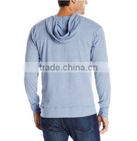 new style design custom cotton spandex solid color long sleeve hoodie for men