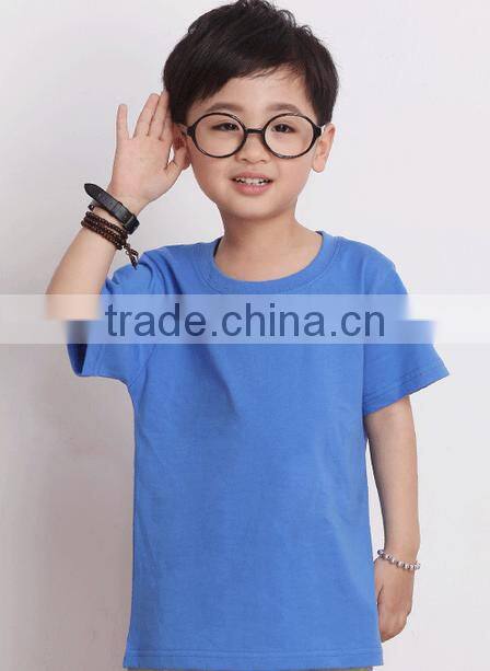 Fashion custom blank kids plain round neck short sleeve multi-color t shirts wholesale china supplier