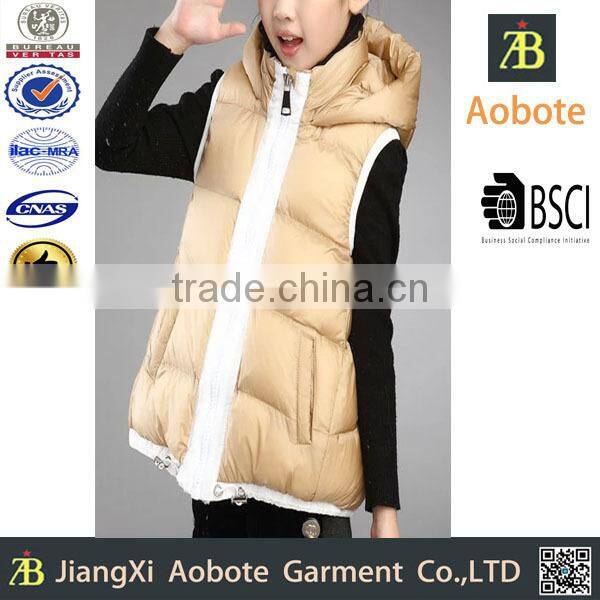 2015 Hot Sell Kid's Winter Windproof Short Padded Vest