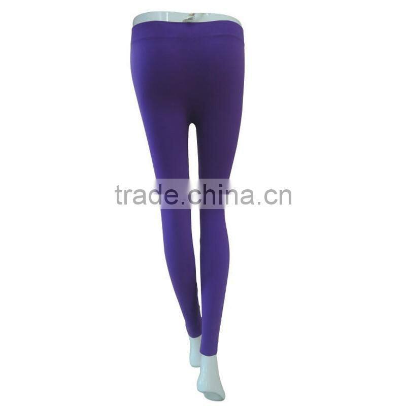 Cheap purple seamless leggings ladies underwear elastic full long sexy women leggings