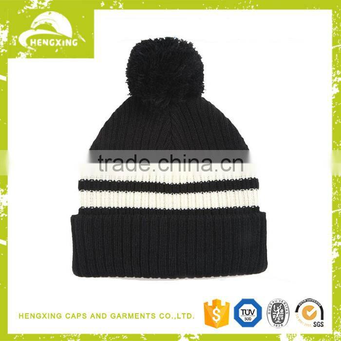 Plastic Pom Pom baby beanie with pompom
