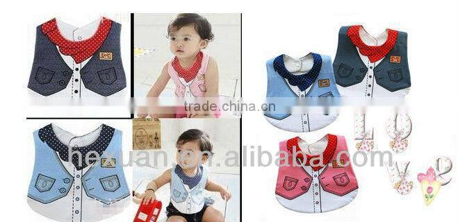 3 colors can choose baby bibs/3 layers baby bibs/superman baby bibs /in stocked or OEM