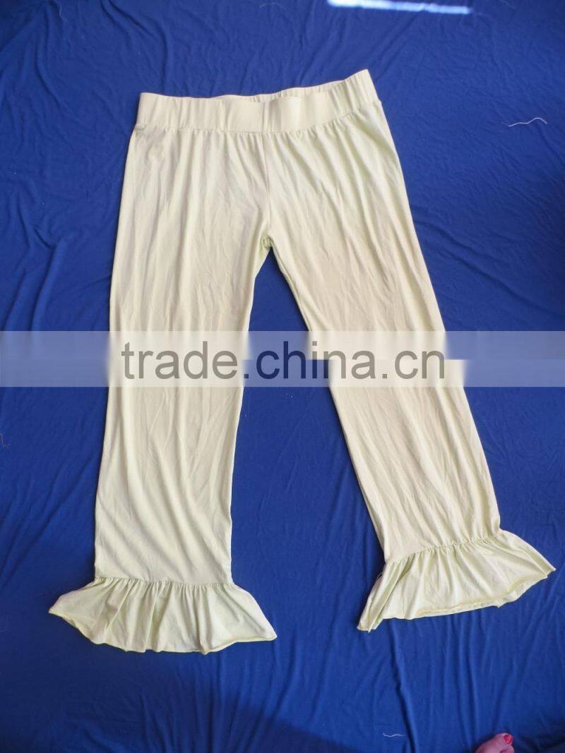 Factory OEM custom women new design Yoga Pants Ruffle capri Leggings Sportswear Activewear