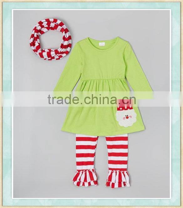 Factory prices are wholesale girl's boutique embroidered fox suit organic cotton baby clothes