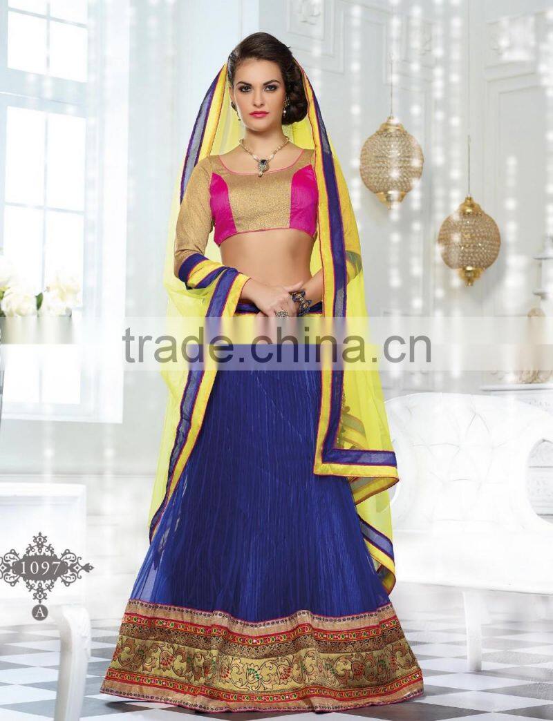 Semi Stitch Flourish Elegant Heavy Work Lehenga Sarees