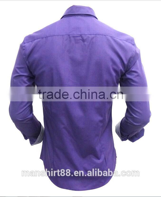 Latest shirt designs purple casual shirt for men